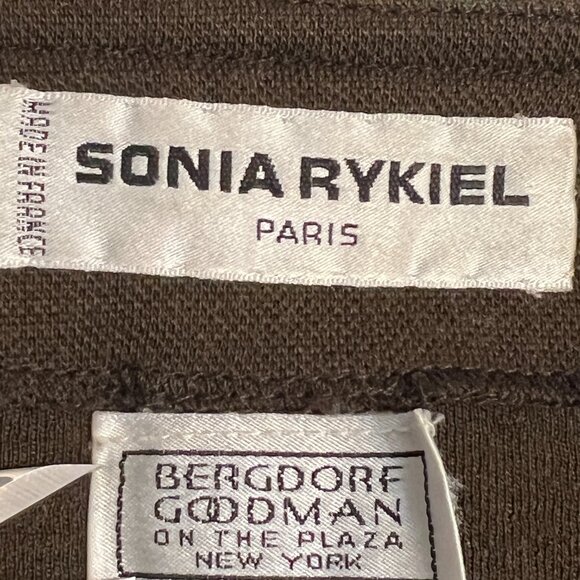 VTG Sonia Rykiel Paris Brown Wool Blazer Jacket Frence Size 8-10 Gold Button - Picture 4 of 14